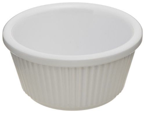 Carlisle S28202 Melamine Fluted Ramekin, 3-Ounce Capacity, 1.43&#034; Height, White