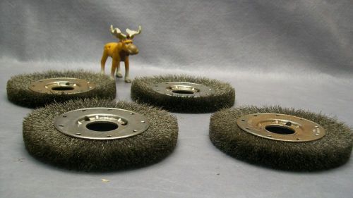 21013 6&#034; Osborn Crimped Wire Narrow Face Wheel Brush Lot Of 4