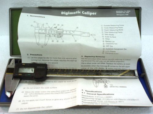 Mitutoyo 6&#034; / 150mm Digital Caliper NOT TESTED No Battery Perhaps for parts only