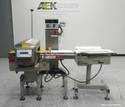 Used- goring kerr ishida combination metal detector checkweigher. 15&#034; width belt for sale