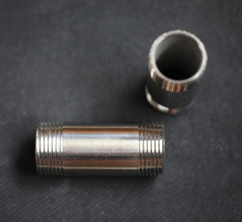 Stainless steel nipple 1&#034; npt x 4&#034; long pipe np-100-040 for sale