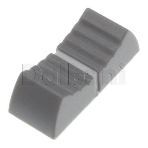 6pcs @$2.50 HJ-205 New Mixer Fader Slider Knob Grey w/ White Stripe 4 mm Plastic