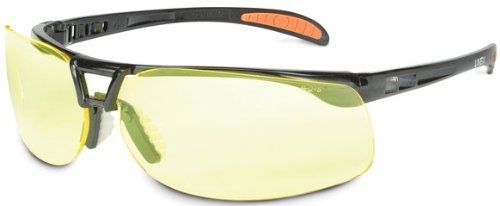 Uvex S4222XC Prot?g? Safety Eyewear, Metallic Black Frame, Amber Ultra-Dura