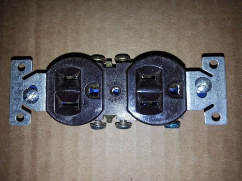 Eagle Electric -15 Amp - Black Duplex Receptacle (Opened)