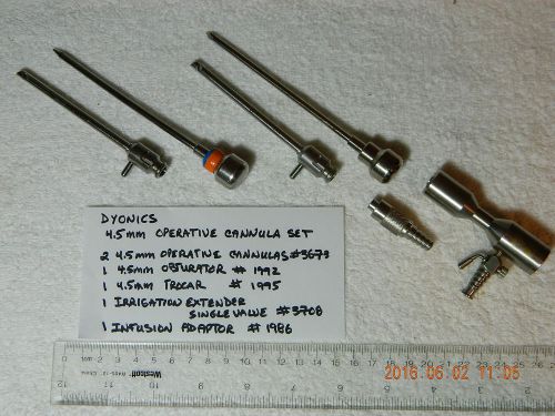 Smith &amp; nephew, dyonics, 4.5mm operative cannula set, arthroscopy for sale