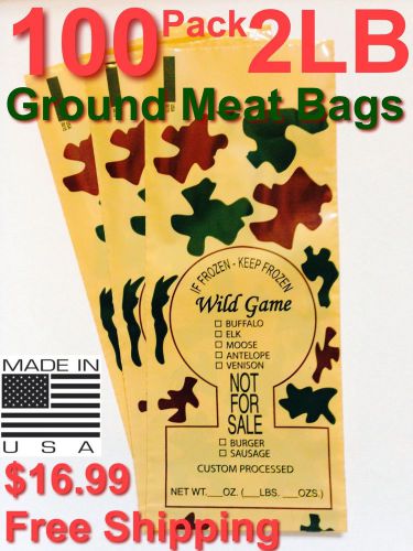 PORK SAUSAGE GROUND MEAT FREEZER CHUB BAGS 2LB SIZE FREE SHIPPING