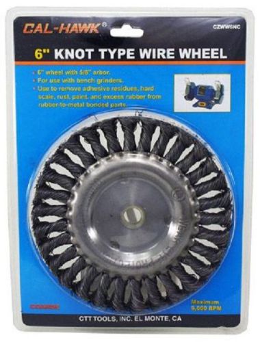6&#034; knotted wire wheel 6&#034; knot type wire wheel for bench grinder arbor size 5/8&#034; for sale