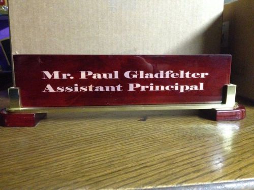 Deluxe Desk Nameplate