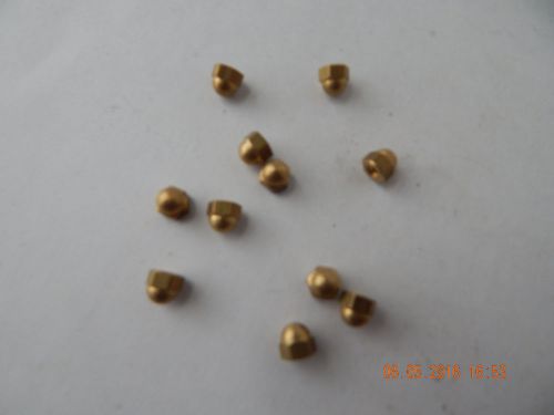 BRASS CAP NUT - ACORN NUTS . 4 - 40.  10 PCS. NEW