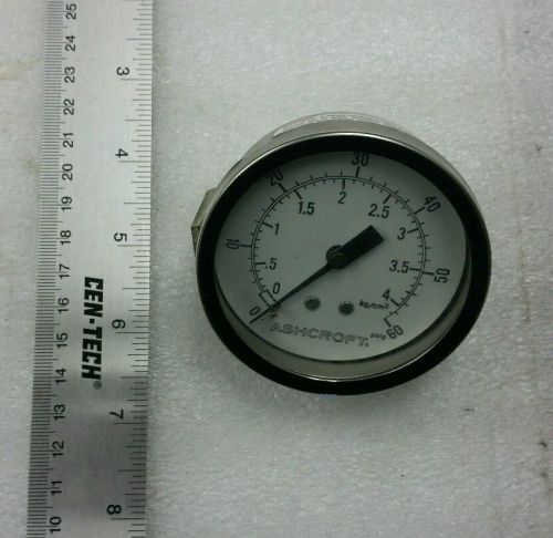 Ashcroft Gauge 2.5&#034; 0-60 PSI Pressure Gauge 25 2000U