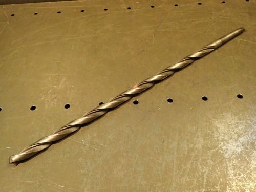 13/32&#034; Drill Bit 13-1/2&#034; Extra Long Flutes Morse Taper #1 Shank MT1 1MT