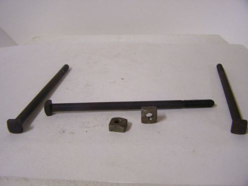 1/4-20  x 5&#034; square head machine bolts w/square nuts plain finish qty. 25 for sale