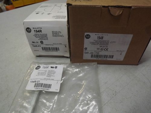 Allen-Bradley 194R-J30-1753 Disconnect Switch Kit 30Amp 194R w/Handle Shaft NEW