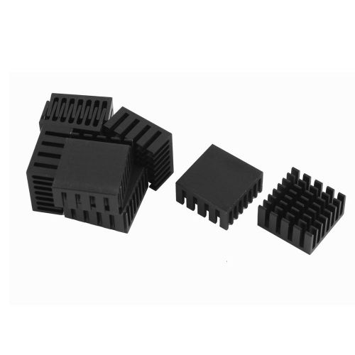 10 pcs black aluminum radiator heat sink heatsink 20mm x 20mm x 10mm for sale