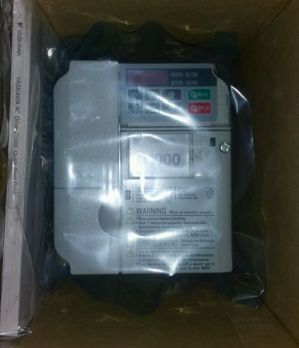 Yaskawa CIMR-JU4A0005BAA A/C Drive In: 380-480VAC 3PH 50/60Hz Out: 0-480V 400Hz