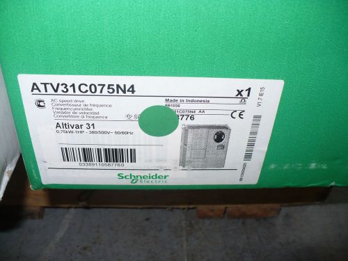 Schneider ATV31C075N4, AC Variable Frequency Drive, VFD, 1HP, 380-500V, New