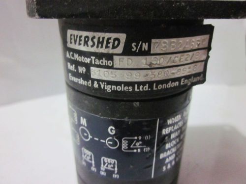 Evershed ac motor tacho s/n 78b24637 fd 1 30 made in england for sale