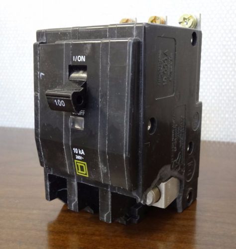 Square D 100 Amp 3-Pole QOB 10kA 240V Bolt On Circuit Breaker