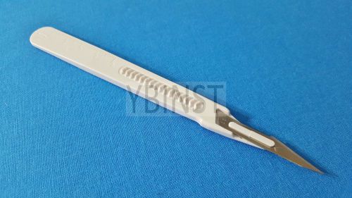 10 pcs DISPOSABLE STERILE SURGICAL SCALPELS #11 WITH PLASTIC HANDLE