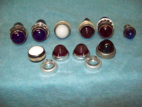 Vintage Lot of 6 Indicator Lights-Plus More