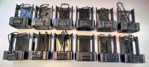 Lot of 12 Motorola Radius P110 Portable Radio Belt Carrying Case Plastic Holder