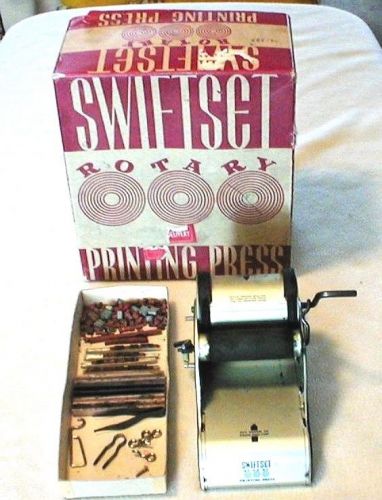 VINTAGE SWIFTSET ROTARY HAND PRINTING MACHINE