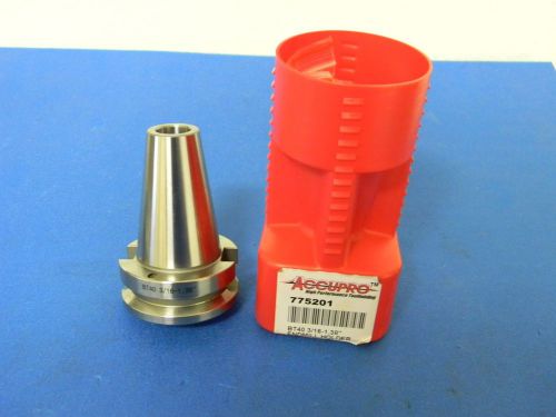 Accupro BT40 3/16-1.38&#034; .75&#034; x .1880&#034; Flange End Mill Holder