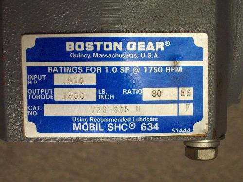 Boston Speed FLANGE MOUNT Reducer Gear Box 726-60S-H 700 Series