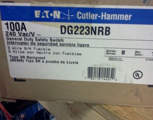 CUTLER-HAMMER DG223NRB 100A 240 Vac SAFETY SWITCH