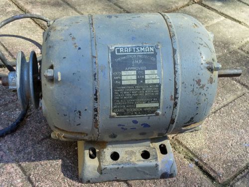 Craftsman 1/2HP AC Motor Model 115-559 Twin Shaft 110V 3450 RPM 6.4 Amps vtg