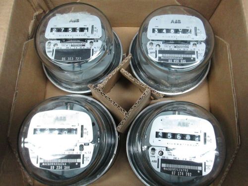 4 Old ABB Stock Inventory Watt hour Meters CL200,240V,3W,30TA,60HZ, kh7.2 #681