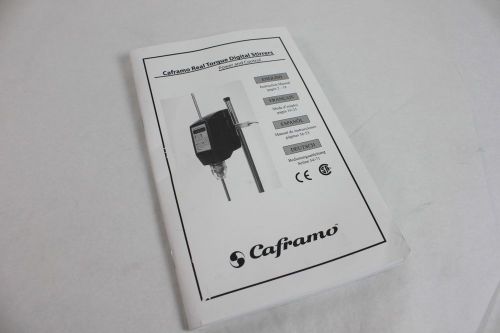 Caframo real torque digital stirrers instruction manual for sale