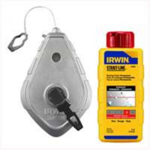 Red Chalk Line Reel Combo IRWIN INDUSTRIAL Chalk Lines 64498 024721500083