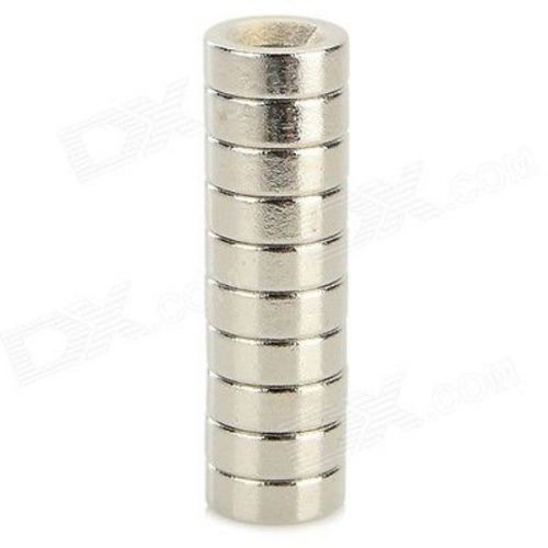 10pcs Neodymium Super Strong Rare Earth Round Hole 3mm NdFeB Magnet N35 D8x3mm-3