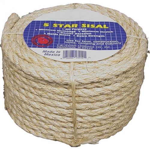 Twisted Multi-Purpose Rope, 3/8&#034; D X 50&#039; L, 900 Lb TW EVANS CORDAGE CO 23-405