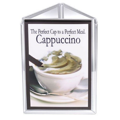 Tablecraft 50703 Acrylic Three-Sided Menu Holder, 5 by 7-Inch