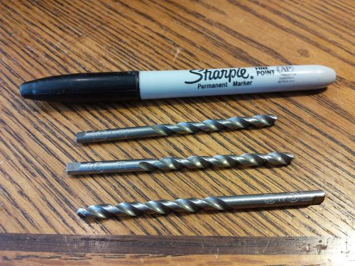 Drill bits, Size #11,  M10 steel,  0.191&#034;,  3-3/8&#034; long, lot of 3,  new