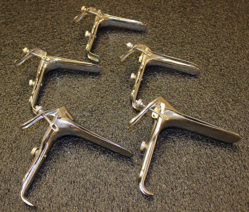 Lot 5X Vintage Pederson Vantage V930-55 Vaginal Medical Stainless Steel Specula