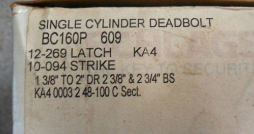 Locksmith schlage bc160p in us 609 antique brass nos c keyway kr for sale