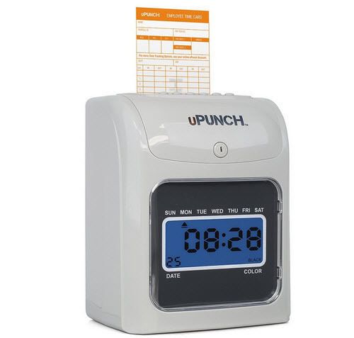 Electronic time clock punch digital recorder card stamp rack payroll employee for sale