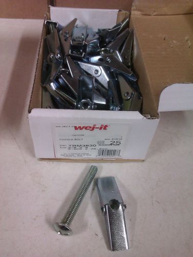 **NEW LOT OF 25** Wej-it Toggle Bolts 3/8&#034; x 3&#034; Mushroom Head TBM3830 N100