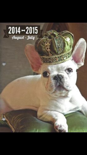 2014-15 August-July Monthly STUDENT PLANNER French Bulldog Design NEW IN PACKAGE