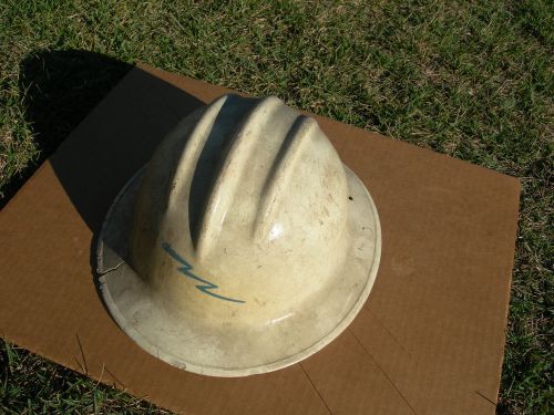 Vtg  bullard hard boiled electric hard hat lightning bolt 10k voltstested crack for sale