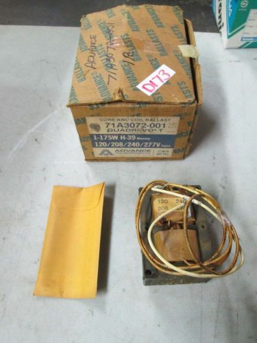 Advance Core &amp; Coil Ballast #71A3072-001 Quadri Volt 1-175 W H-39 Mercury (NIB)