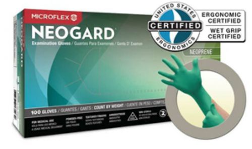 MICROFLEX NEOGARD POWDER-FREE MEDICAL-GRADE CHLOROPRENE EXAM GLOVES **GREEN**