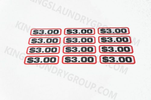 12pcs SLIDE DECAL $3.00 For GREENWALD  Wascomat, Ipso, Huebsch, #00-9104-37