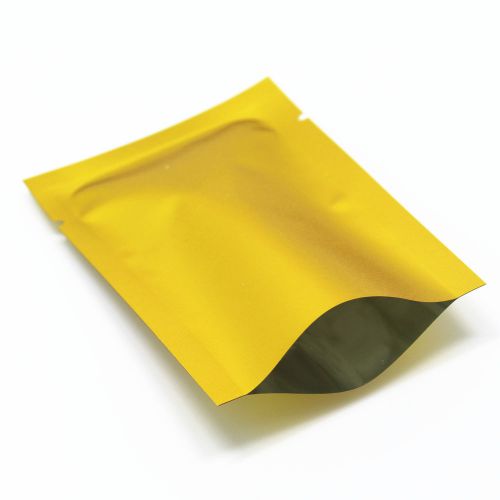 Matte gold aluminum mylar foil heat seal bags food safe packaging vacuum pouches for sale