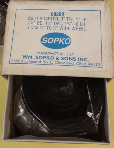 SOPKO ADAPTER 200-1 3&#034; TPF 1&#034; LE 2-1/4 OD 1-3/4 OAL 1 1/4-16 LH