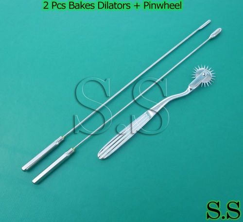 Two Pcs Bakes Rosebud Urethral Sounds 4MM &amp; 9MM PINWHEEL