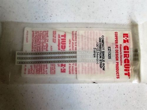 &#034;E-Z Circuit Compsct Siongle Row Distribution Strip / EZ1325&#034;  .100&#034; / New